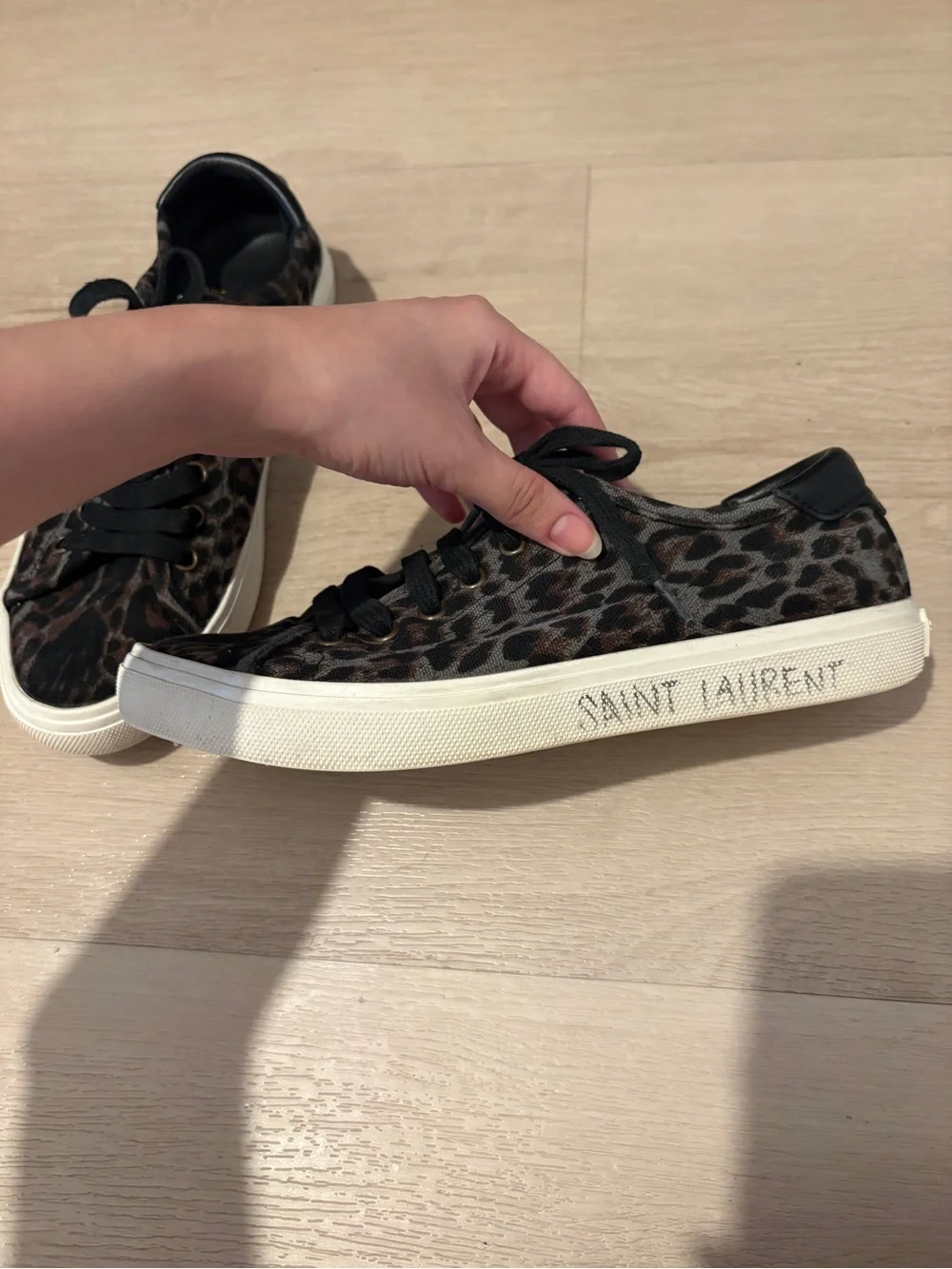 Leopard animal Print saint laurent Sneakers - Black & Brown